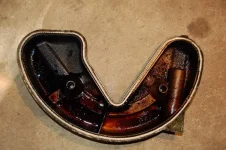 Muffler cover after 1 season on 40to1 Saber1.webp