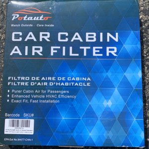 Potauto cabin air filter