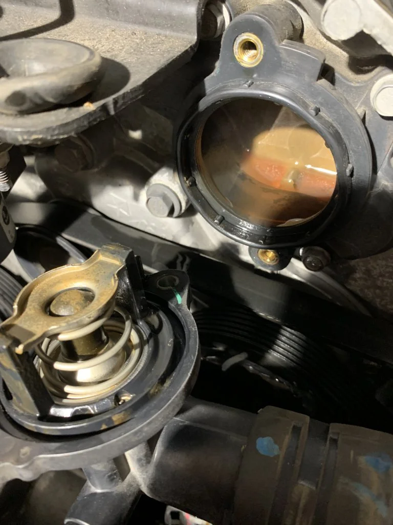 old thermostat removed